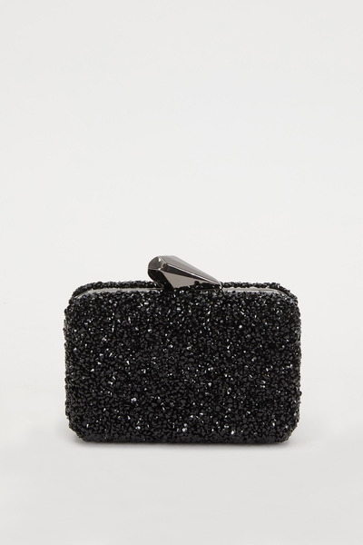 Levidor Square Stone Evening Dress Handbag 930190 Black