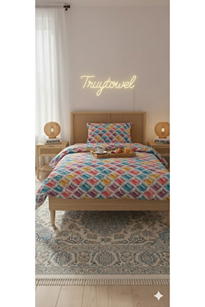 TruyTowel TEK KİŞİLİK Nevresim takımı 5Ddijital baskılı % 100 PAMUK YÜZDE YÜZ...