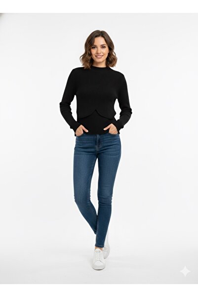 ModaPlaza Women's Knitwear Crop Blouse 15474