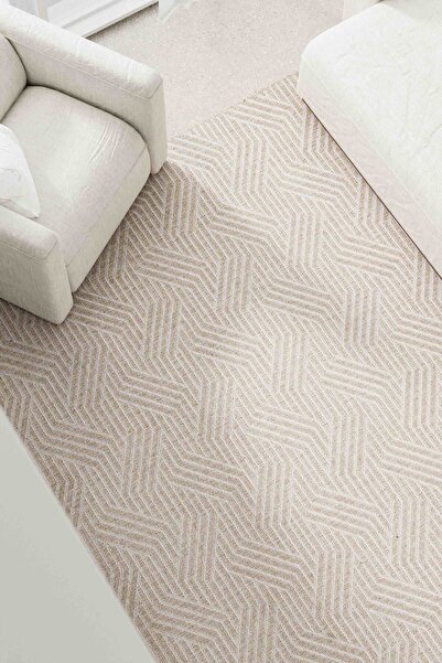 Lorente Home Alegra Beige Woven Jute Non-Slip Base Sisal Rug Washable Entrance Carpet 1833