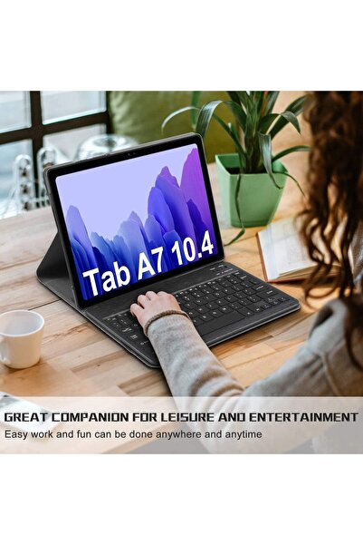 TheMohrim Wireless Bluetooth Keyboard & Detachable Case for Samsung Galaxy Tab A7 10.4 - Black