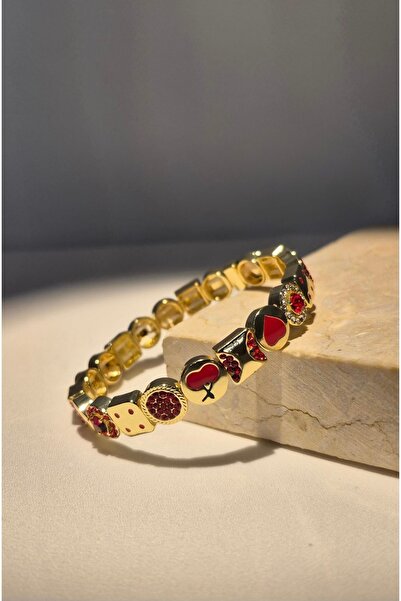 Vi store Lastikli Çelik Şans Bilekliği