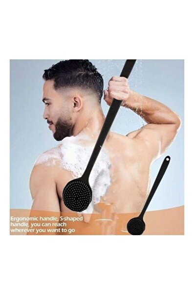 Generic مجموعة من 1 قطعة من فرشاة الظهر الناعمة المصنوعة من السيليكون مقاس 15 بوصة من هومستار بمقبض طويل، فرشاة مضادة للانزلاق للاستحمام