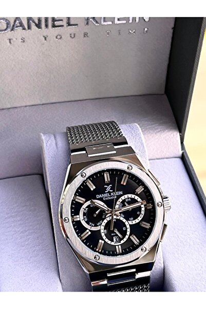 Daniel Klein Men's Wristwatch 30 Meters Water Resistant Steel Band + Bracelet Gift Vs.Blkt.0689