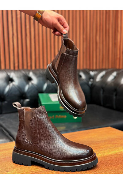 Avni Ceylan أحذية جلدية للرجال ذات نعل سميك لتقويم العظام