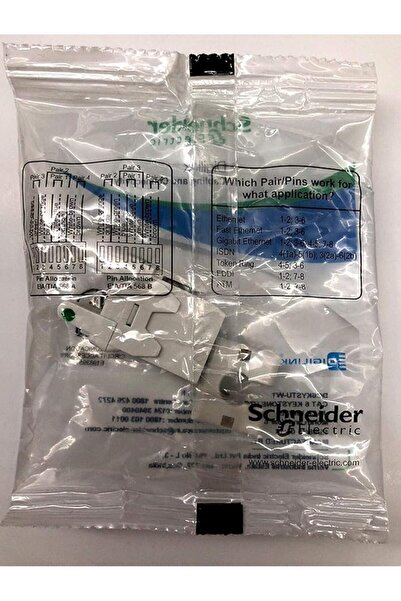 SCHNEIDER Electric Cat6 Keystone Jack Rj45 Digilink Cat6 Utp I/O Modular Jack (Pack Of 1)