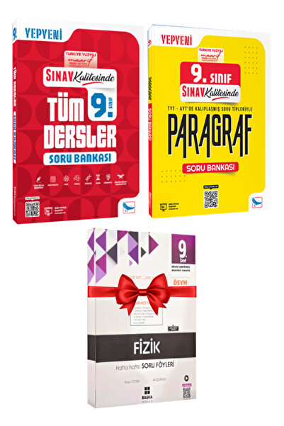 Sınav Yayınları 9. Sınıf Tüm Dersler Soru Bankası+ Paragraf Soru Bankası+ Başka Fizik Soru Föyleri