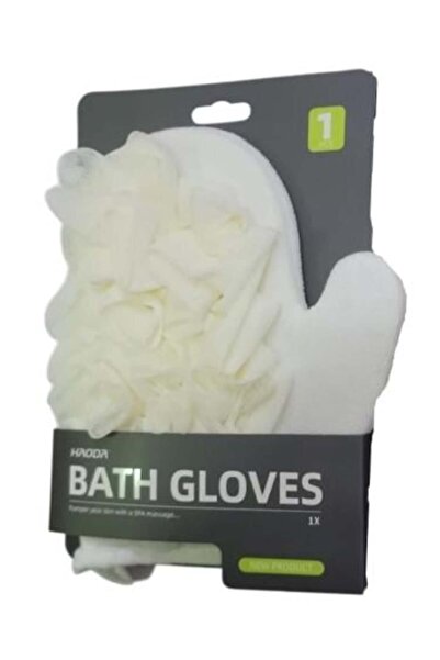 HAODA قفاز حمام الأصابع - كريمي