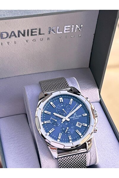 Daniel Klein Men's Wristwatch 30 Meters Water Resistant Steel Band + Bracelet Gift Vs.Blkt.0687