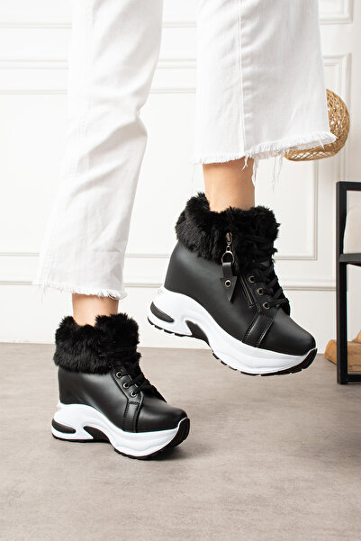 LEYDİ SHOES DİNAR KÜRKLÜ FERMUARLI BOT