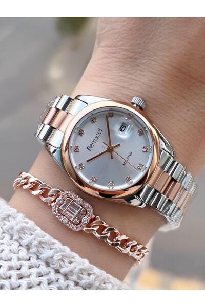 Ferrucci Vintage Series 2 Years Warranty New Season 3 Atm Water Resistant Women Wristwatch Fc.F03609.5