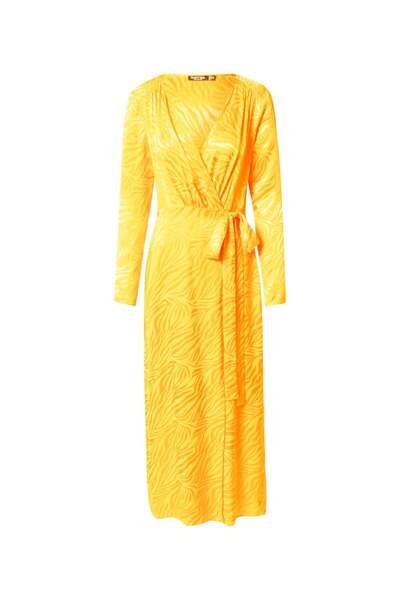 NASTY GAL (Ay) Zebra Jacquard Wrap Tie Midi Dress Women