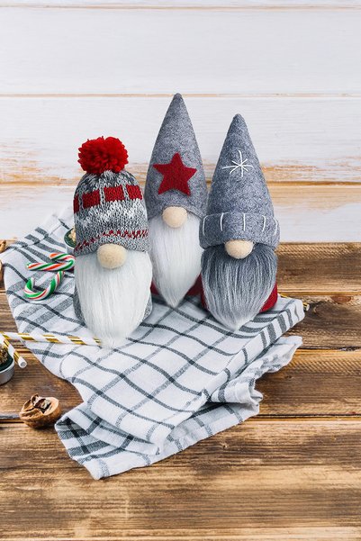 Kelira Gnome Christmas Ornament Christmas Figure Lucky Dwarf New Year Santa Claus Long Hat Gnome Stitched