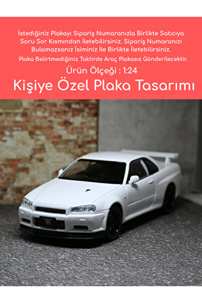 bebeym Nissan Skyline Metal Oyuncak Araba - Kişiye Özel Hediye Plakalı Skylin...
