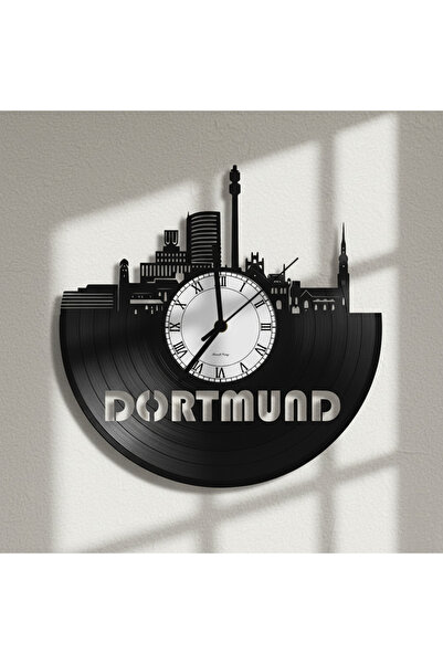 Handmade ساعة حائط مصنوعة يدويًا بتصميم منظر مدينة دورتموند