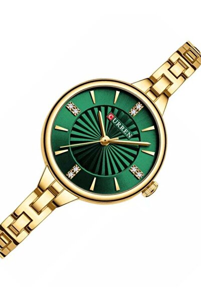 Curren Women's Quartz Wrist Watch 9097 Round Metal Strap