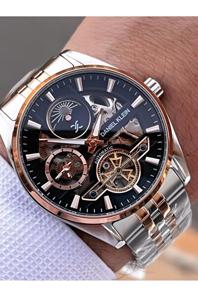 Daniel Klein Automatic Men's Wristwatch 30 Meters Water Resistant Steel Band + Bracelet Gift Vs.B