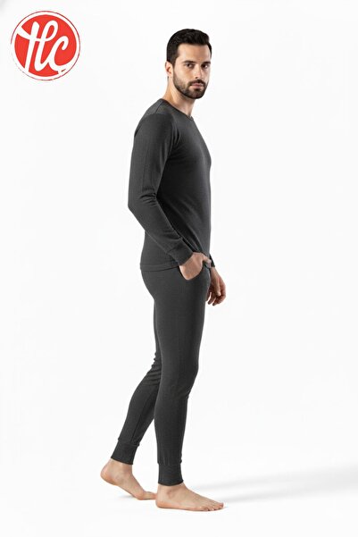 LÜXDRM Lüx Drm 1136 Men's 100% Cotton Fleece-Lined Warm Interlock Underwear Bottom and Top Set