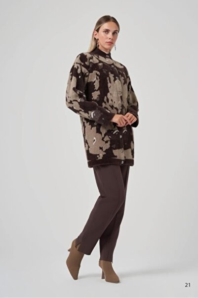 Nuss 7006 Self-Patterned Angora Cardigan