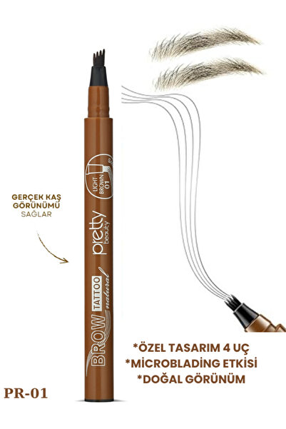 Güzellik Deposu Kalıcı Kilit Kaş Boyası Kalemi Suya Dayanıklı Doğal Görünüm A...