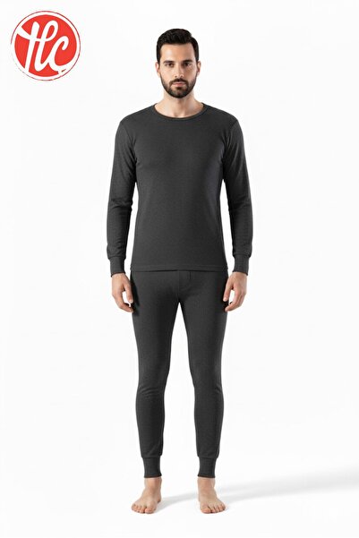 LÜXDRM Lüx Drm 1136 Men's 100% Cotton Fleece-Lined Warm Interlock Underwear Bottom and Top Set
