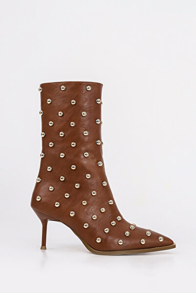 Mamito Ayakkabı RSD 1420 Troklu İnce Topuklu Ayna Ökçe Bot