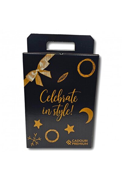 CADOURI PREMIUM Pachet cadou de Craciun, ®, model Happy New Year, cu spumant de Bohotin, praline Ferrero Rocher, cafea italiana premium si multe alte surprize pentru sarbatori de poveste