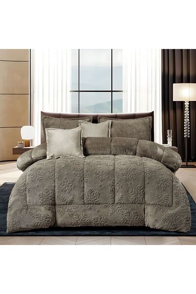 Ropi Single and double bedspread set, 6 pieces, embossed design, with free bedspread freshener.
