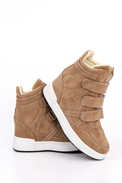 Mamito Ayakkabı Izabella Velcro Internal Hidden Heel Half Boots