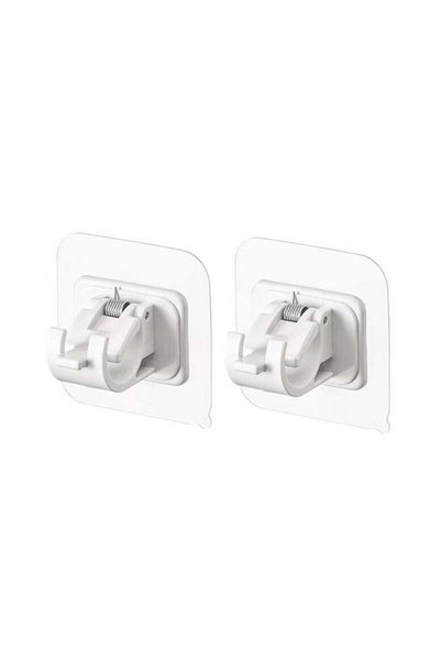 Generic 2Pcs Curtain Rod Hooks Punch-Free Towel Rod Bracket Curtain Rod Fixin...