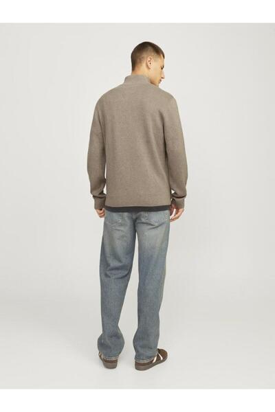 Jack & Jones Men's Sweater - Premium Jprccmılano, 100% Cotton, Relaxed Fit, Stand Collar Pullover 12259664