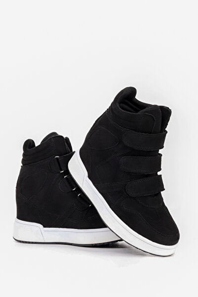 Mamito Ayakkabı Izabella Velcro Internal Hidden Heel Half Boots