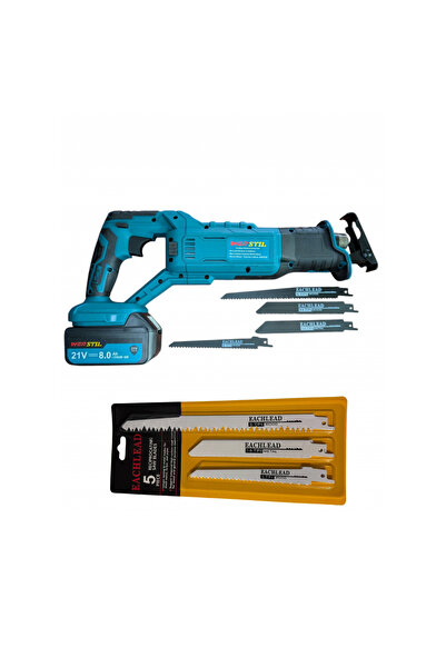 German Meister WERSTIL Sabre Saw, 21V 8Ah, with 2 Batteries + 5 Gift Blades