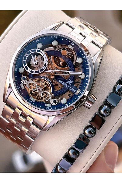 Daniel Klein Automatic Men's Wristwatch 30 Meters Water Resistant Steel Band + Bracelet Gift Vs.B