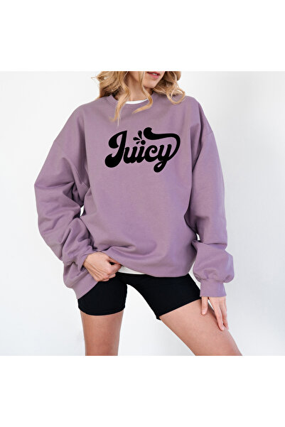 DD Secret Hanorac oversize pentru femei cu imprimeu JUICY