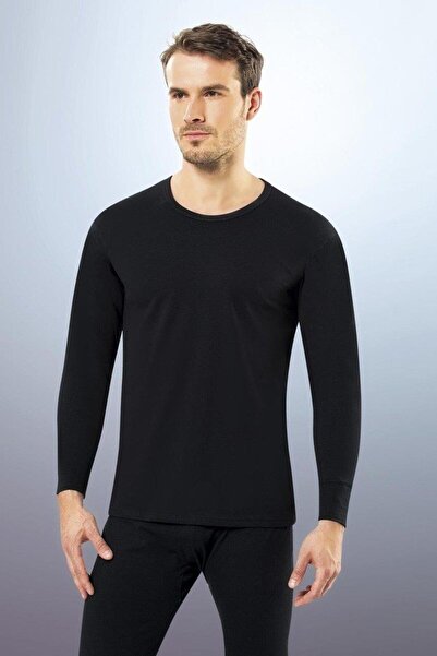 Anıt 1122 Lenjerie de corp pentru bărbați, interlock, caldă, fără iritații, cu mânecă lungă