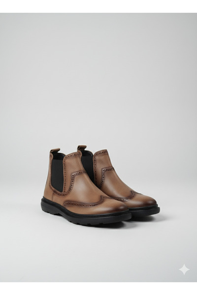 UZR Genuine Leather Men's Chelsea Model Winter Boots