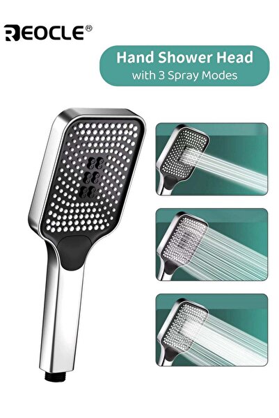 Generic Universal High Pressure Hand Shower Head Square Bathroom Handheld Sho...