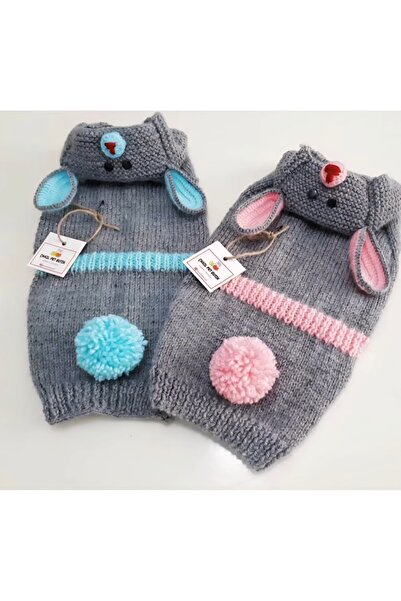 ÇAKIL Köpek Kıyafeti Örgü Kazak Kedi Kıyafeti Örgü Kazak