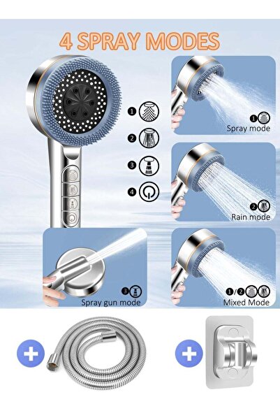 Generic Powerful pressurized showerhead, bathroom filtration shower, massage ...
