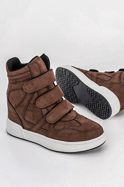 Mamito Ayakkabı Izabella Velcro Internal Hidden Heel Half Boots