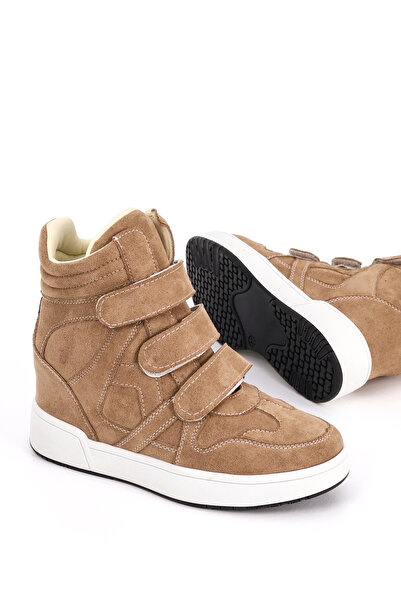 Mamito Ayakkabı Izabella Velcro Internal Hidden Heel Half Boots