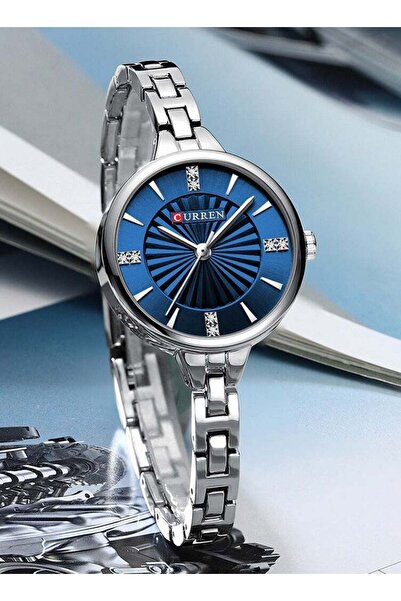 Curren New Watch 9097 - Women's Fashion Quartz Round Metal Strap