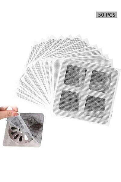 Generic 50PCS Pack,3.9" X 3.9" Disposable Shower Drain Cover Hair Catcher Sho...