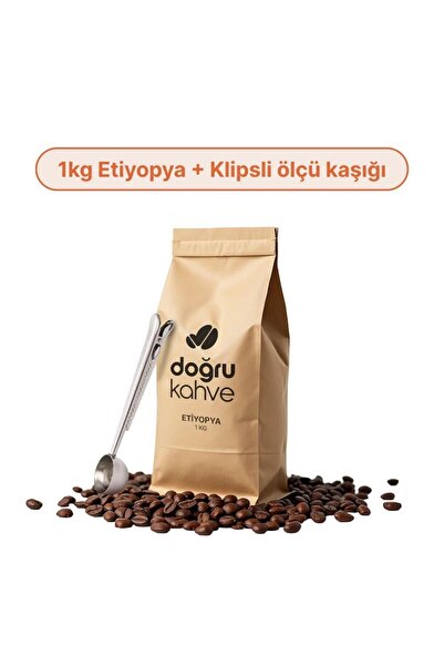 1 Kg Etiyopya Filtre Kahve + Klipsli Ölçü Kaşığı
