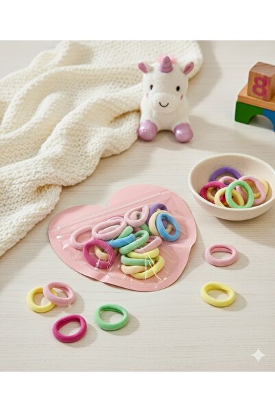 Çağla Accessories 100Pcs Pastel Colors Flexible and Soft Children's Hair Clip...