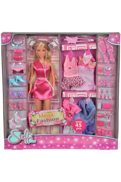 Steffi Love Set de păpușă Steffi Mega Fashion cu haine de schimb
