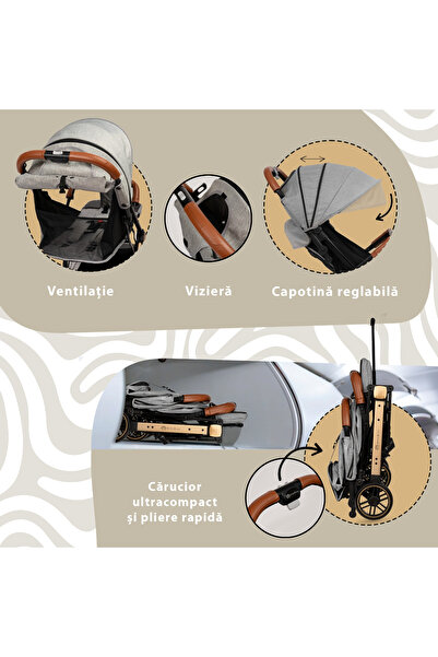 Bebelul AppeKids Travel Sports Stroller, Ultracompact, Troller Type - GREY