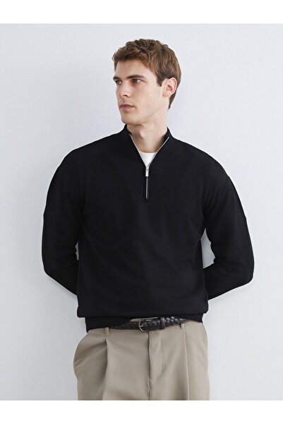 LC Waikiki Pulover tricot pentru bărbați LCW Vision guler ridicat cu fermoar