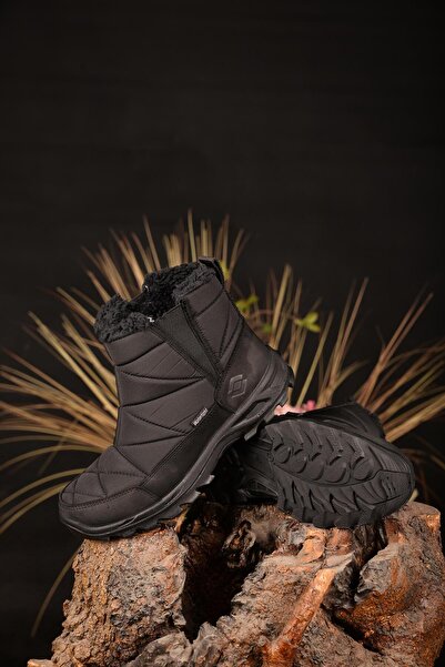 Scooter Women's Winter Waterproof Anti-Slip Snow And Rain Boots Sole Light Comfortable Black Style Outdoor Sports Boots